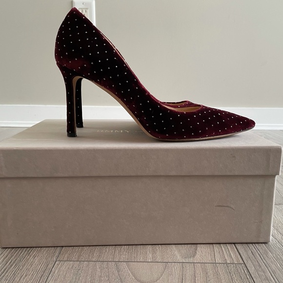 Jimmy Choo Romy 85 Velvet Pumps - Picture 5 of 6